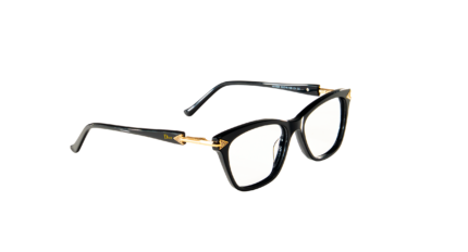 Premium Dior Cat-Eye Black & Gold Eyeglasses