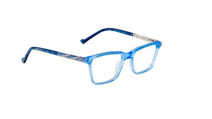 Premium Bvlgari Square Translucent Blue Eyeglasses