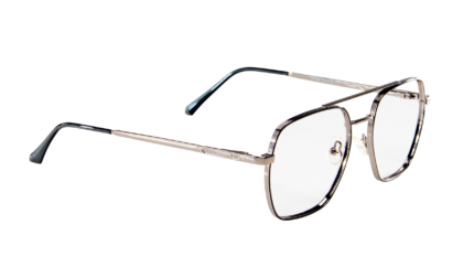 Taaylor Silver Aviator Square Eyeglasses
